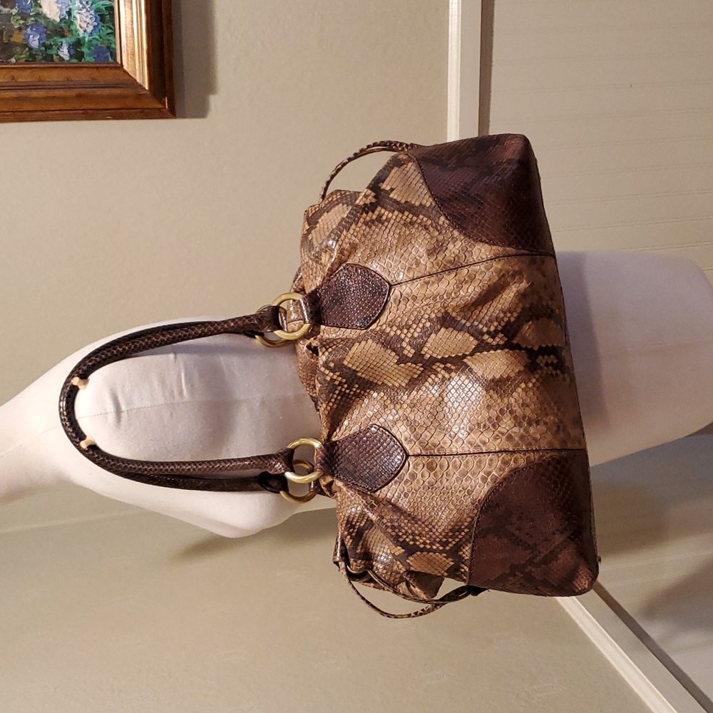 Mauro Governa real snakeskin shoulder bag - Picture 4 of 15